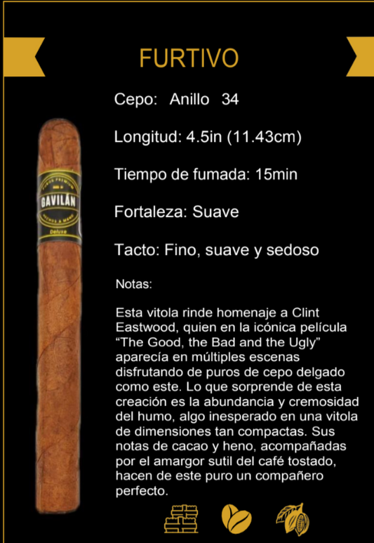 Cajetilla con 10 Furtivo - Línea Suprema.