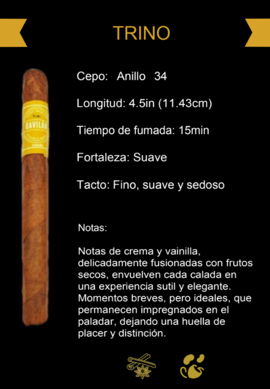 Cajetilla con 10 Trino - Línea Esencia.